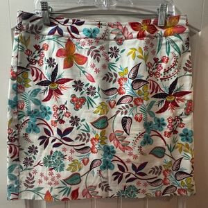 Talbots Multicolor Floral Pencil Skirt